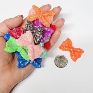 Sparkly Bow Charms (pack of 12)